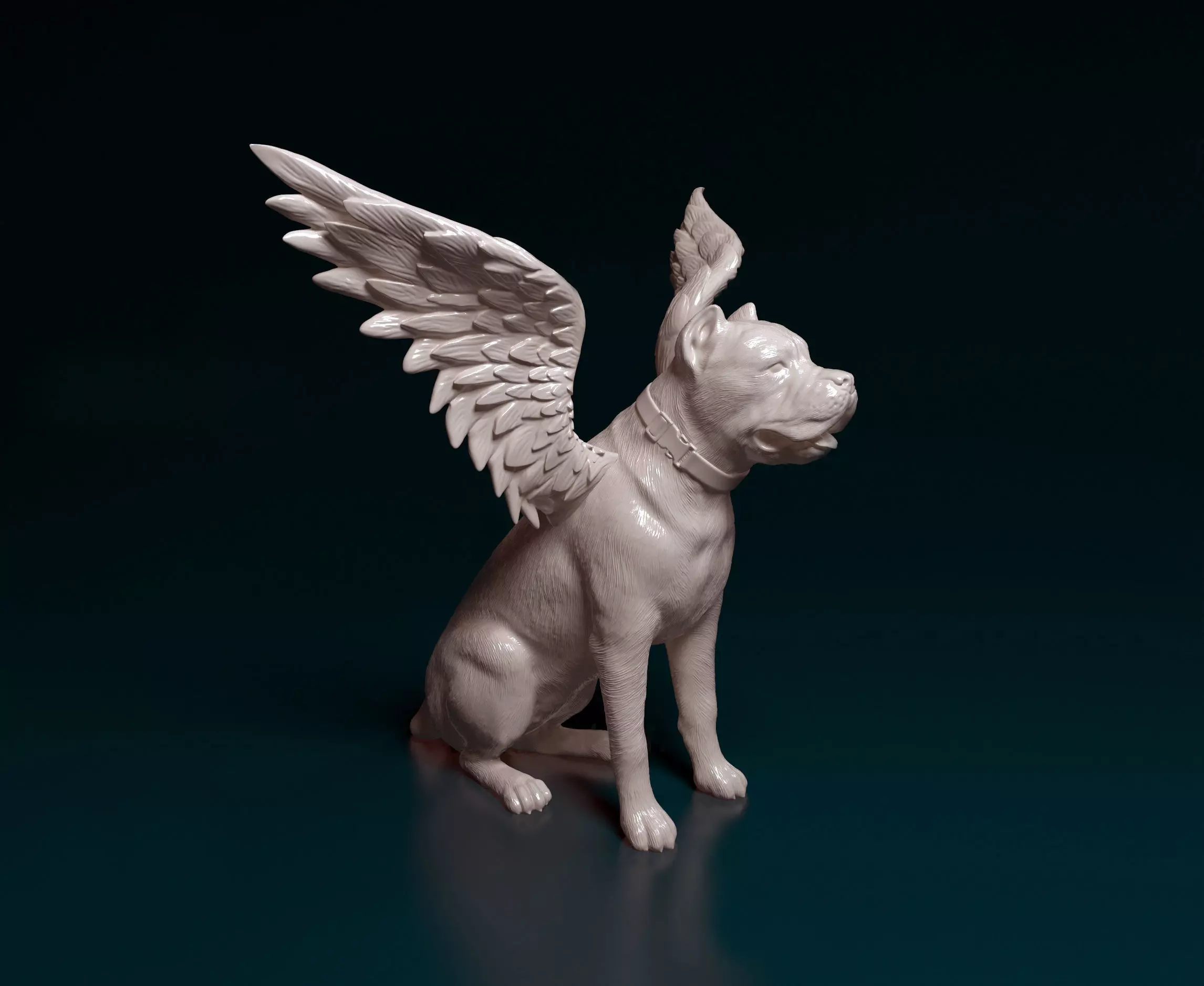 Cane corso with wings 3D print model_0