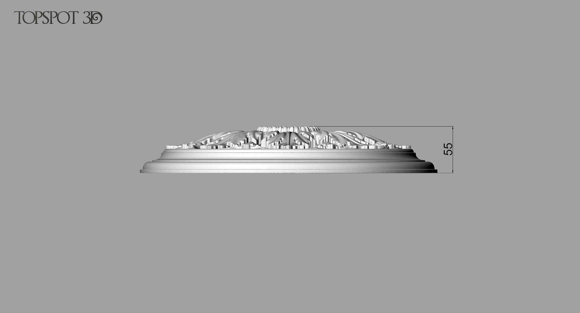 Renaissance Style Rosette 3D print model_10