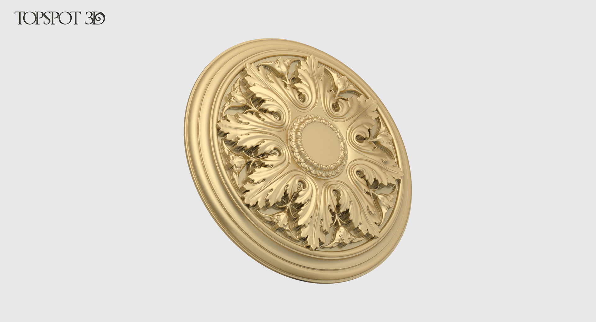 Renaissance Style Rosette 3D print model_3