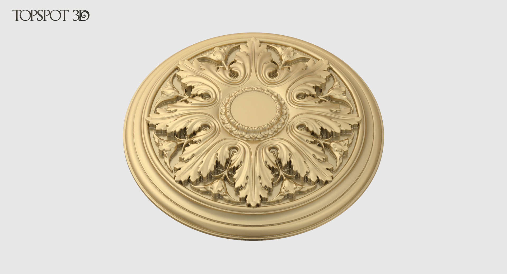 Renaissance Style Rosette 3D print model_2