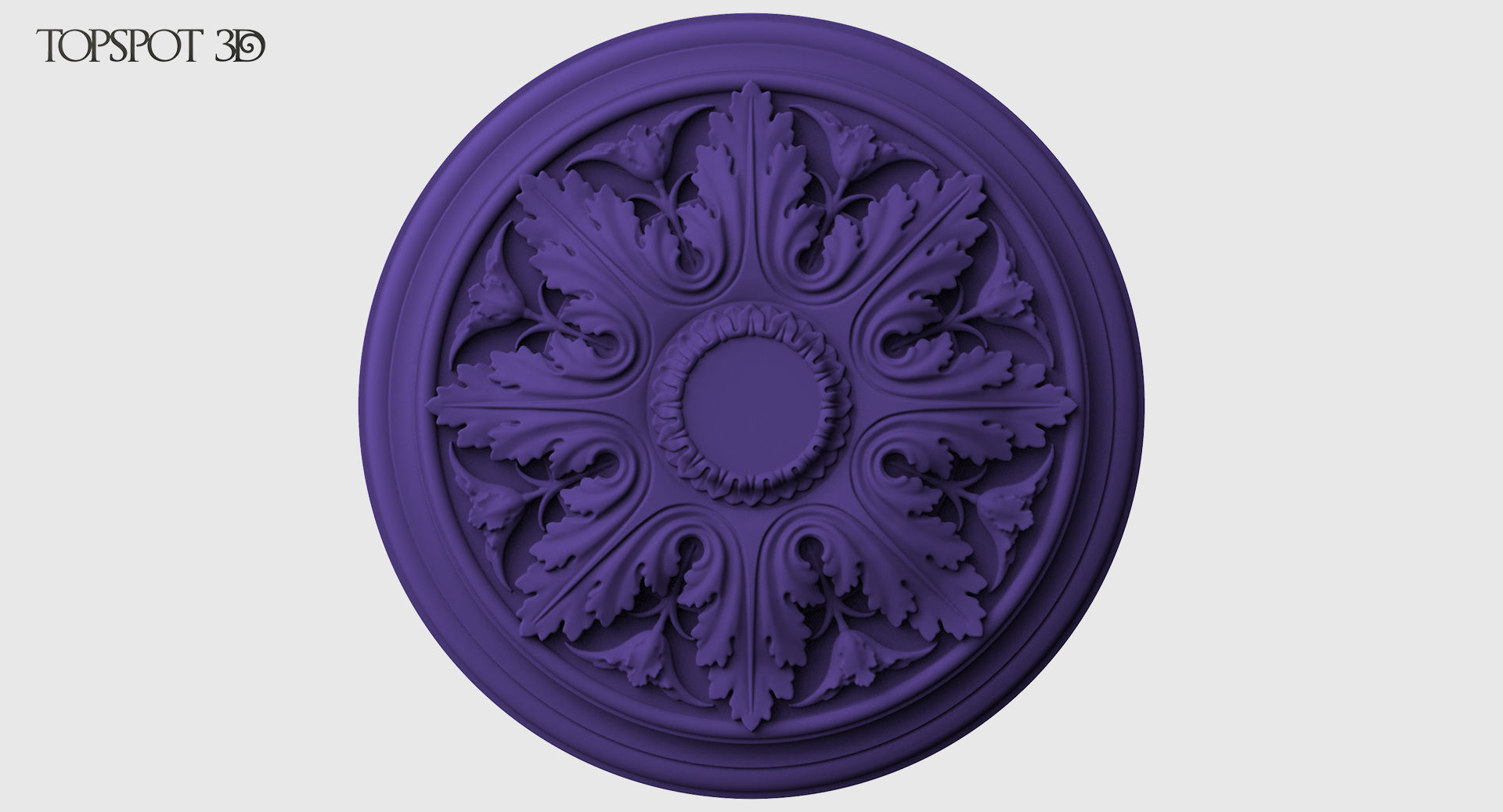 Renaissance Style Rosette 3D print model_18