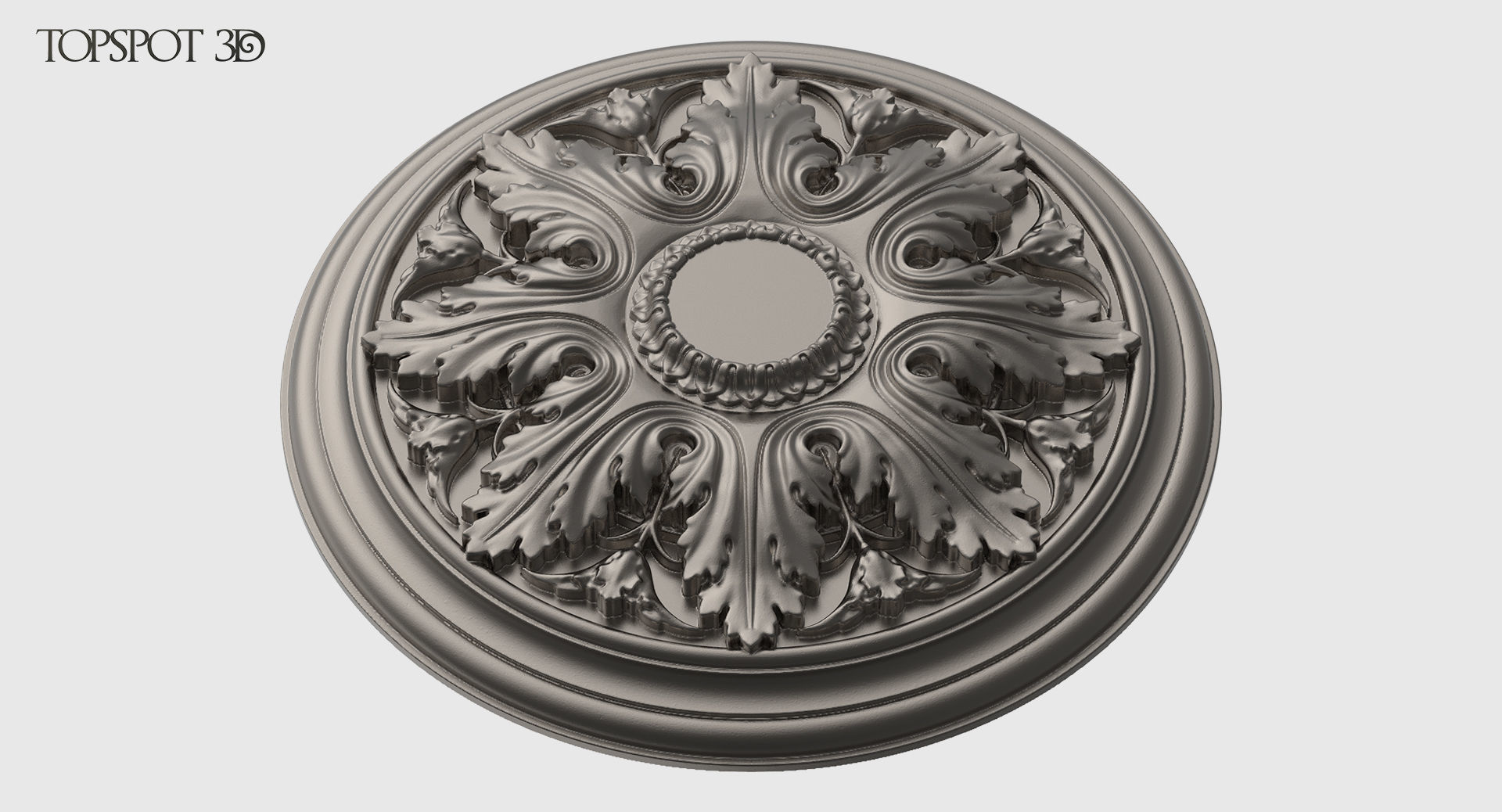 Renaissance Style Rosette 3D print model_26