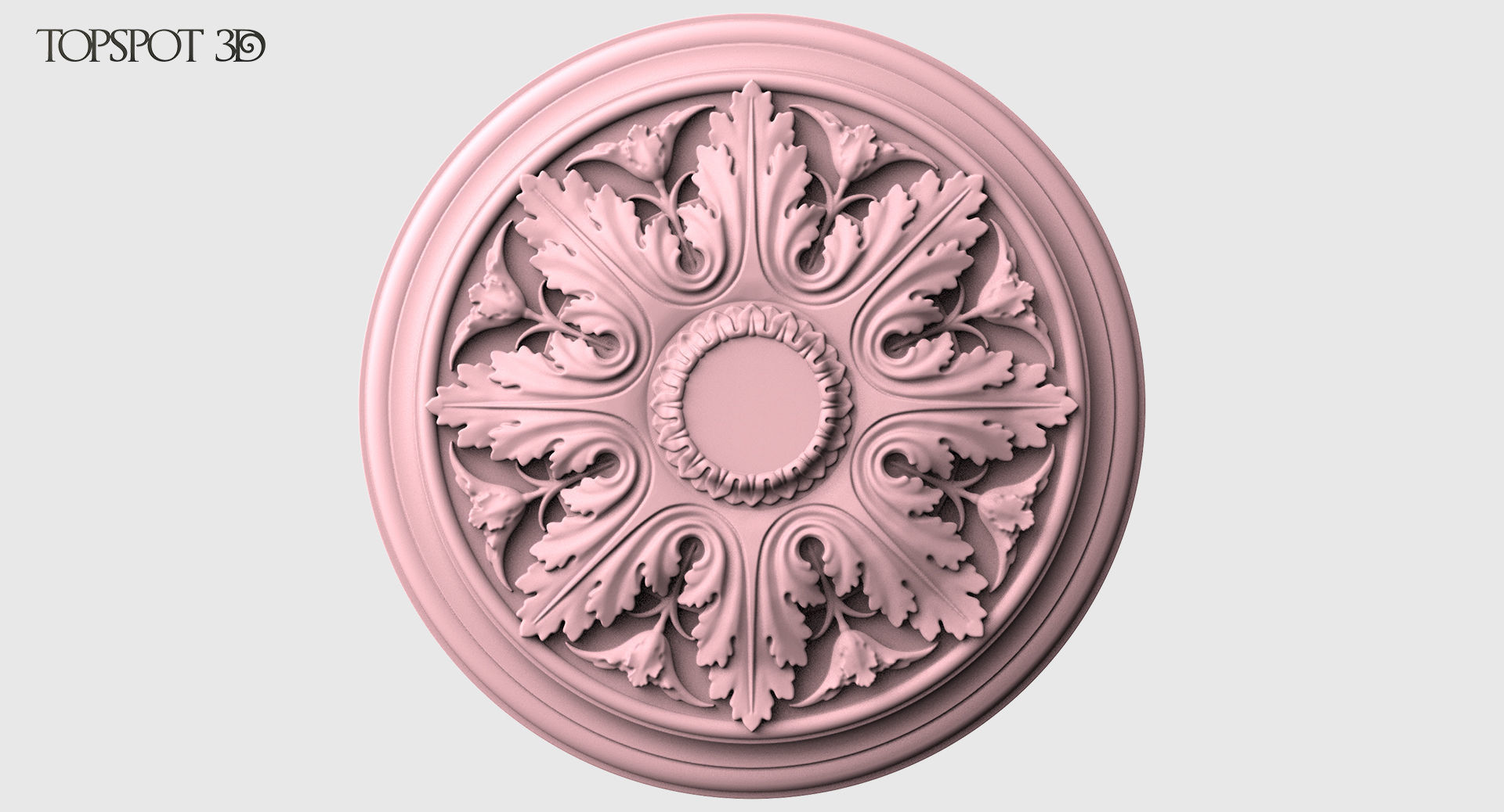Renaissance Style Rosette 3D print model_14