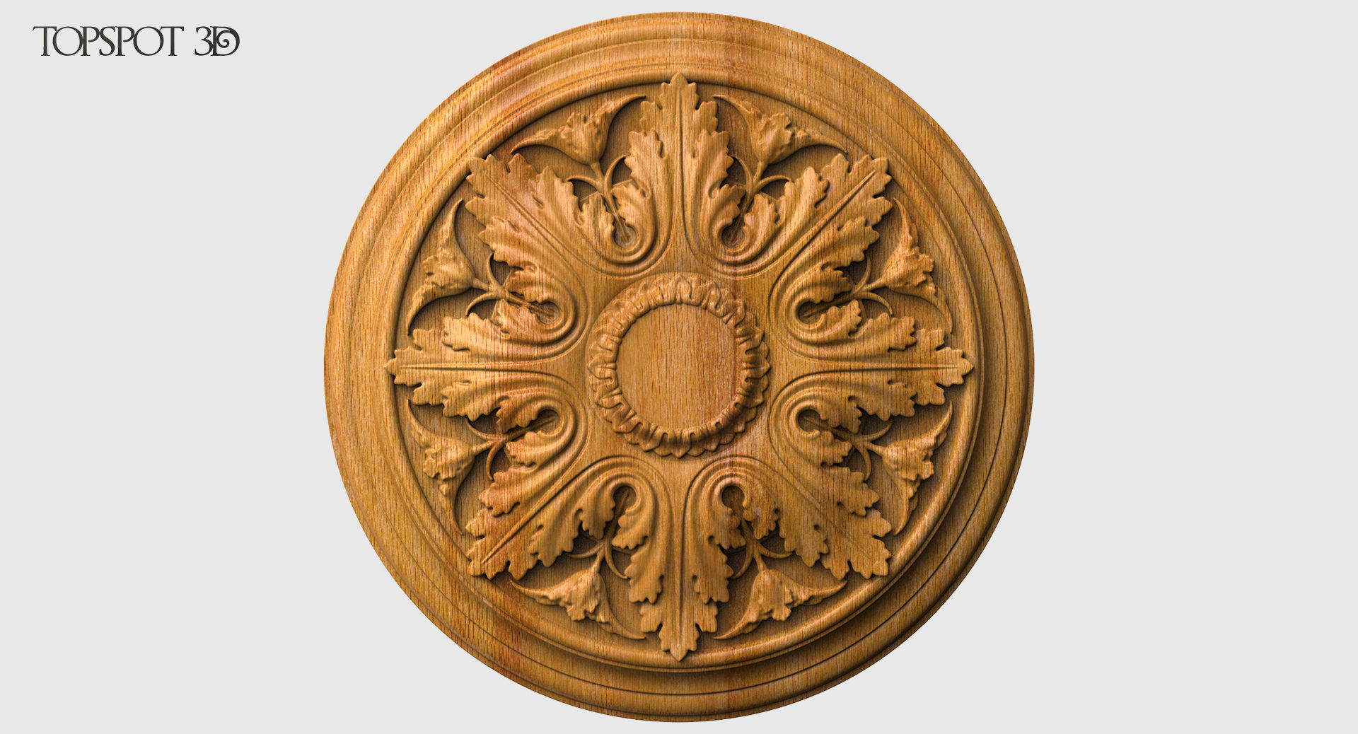 Renaissance Style Rosette 3D print model_12