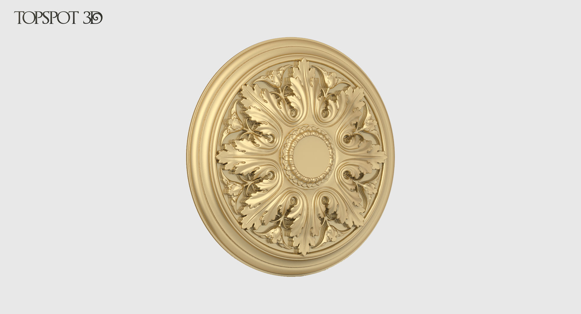 Renaissance Style Rosette 3D print model_1