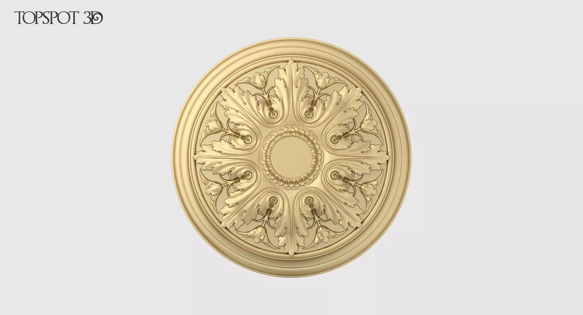 Renaissance Style Rosette 3D print model_0