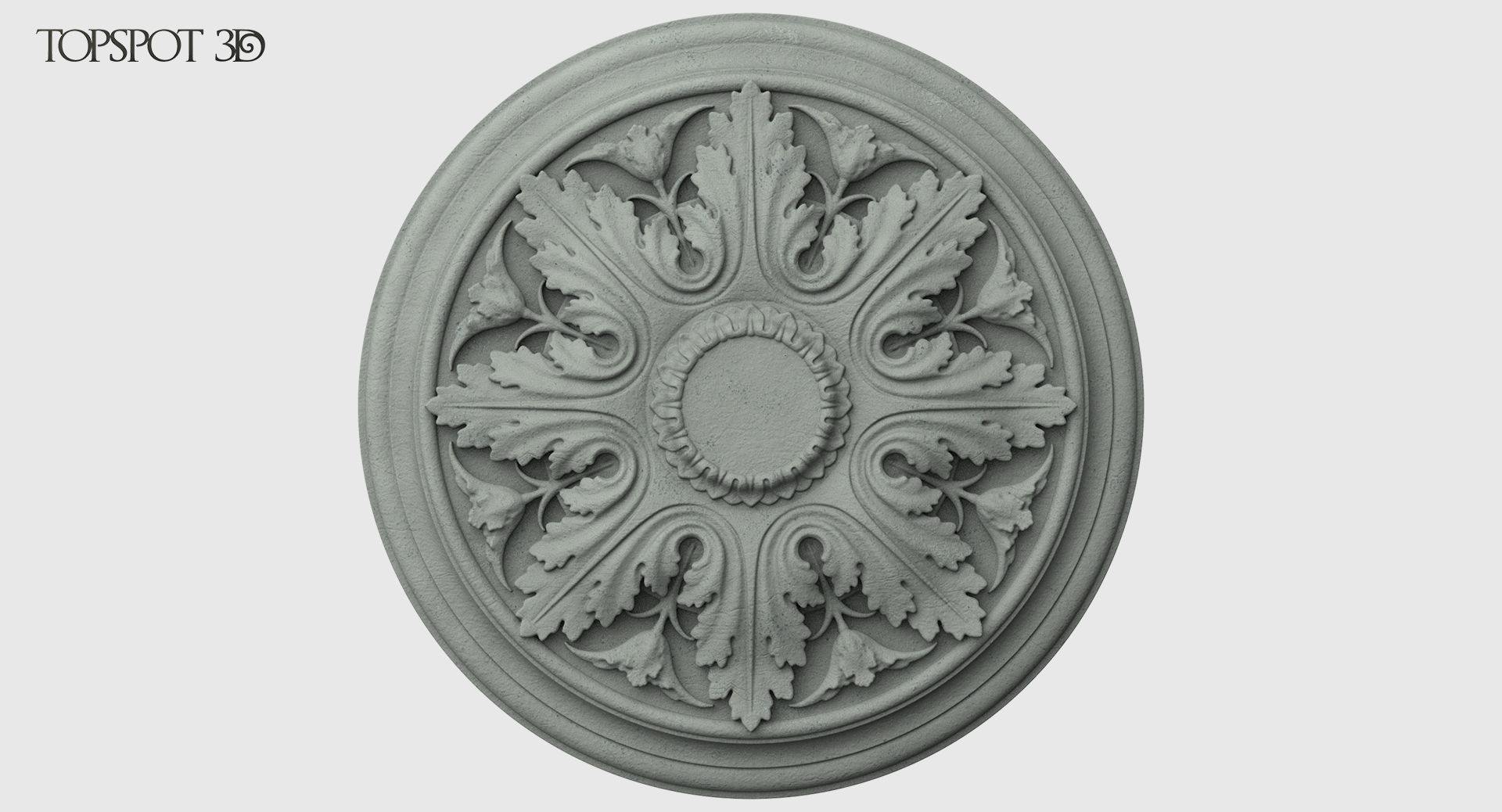 Renaissance Style Rosette 3D print model_21