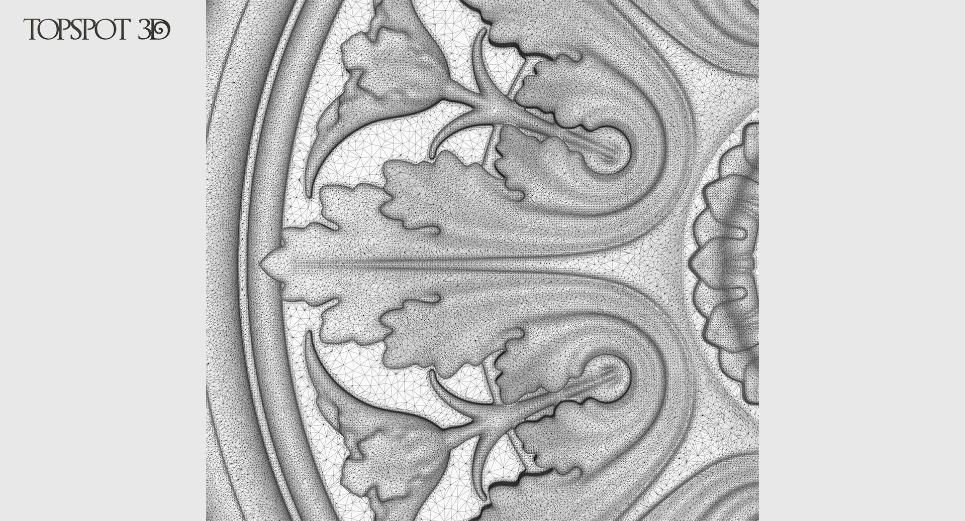 Renaissance Style Rosette 3D print model_6