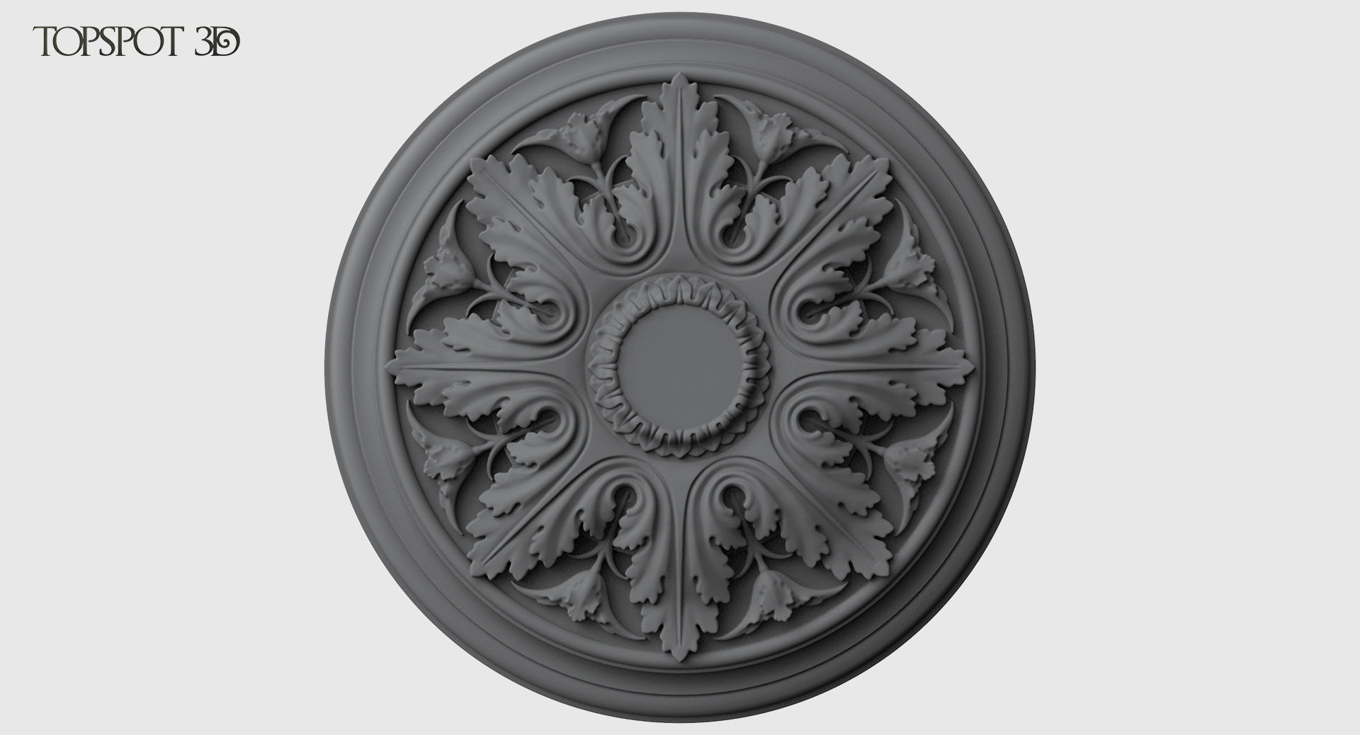 Renaissance Style Rosette 3D print model_19