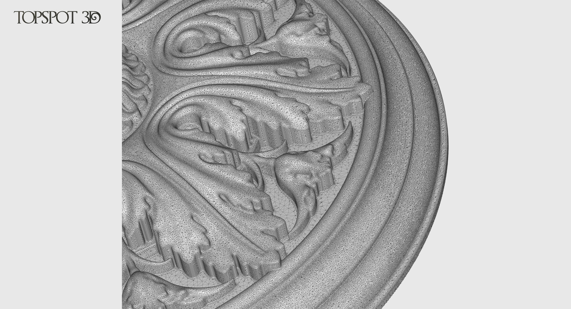 Renaissance Style Rosette 3D print model_8