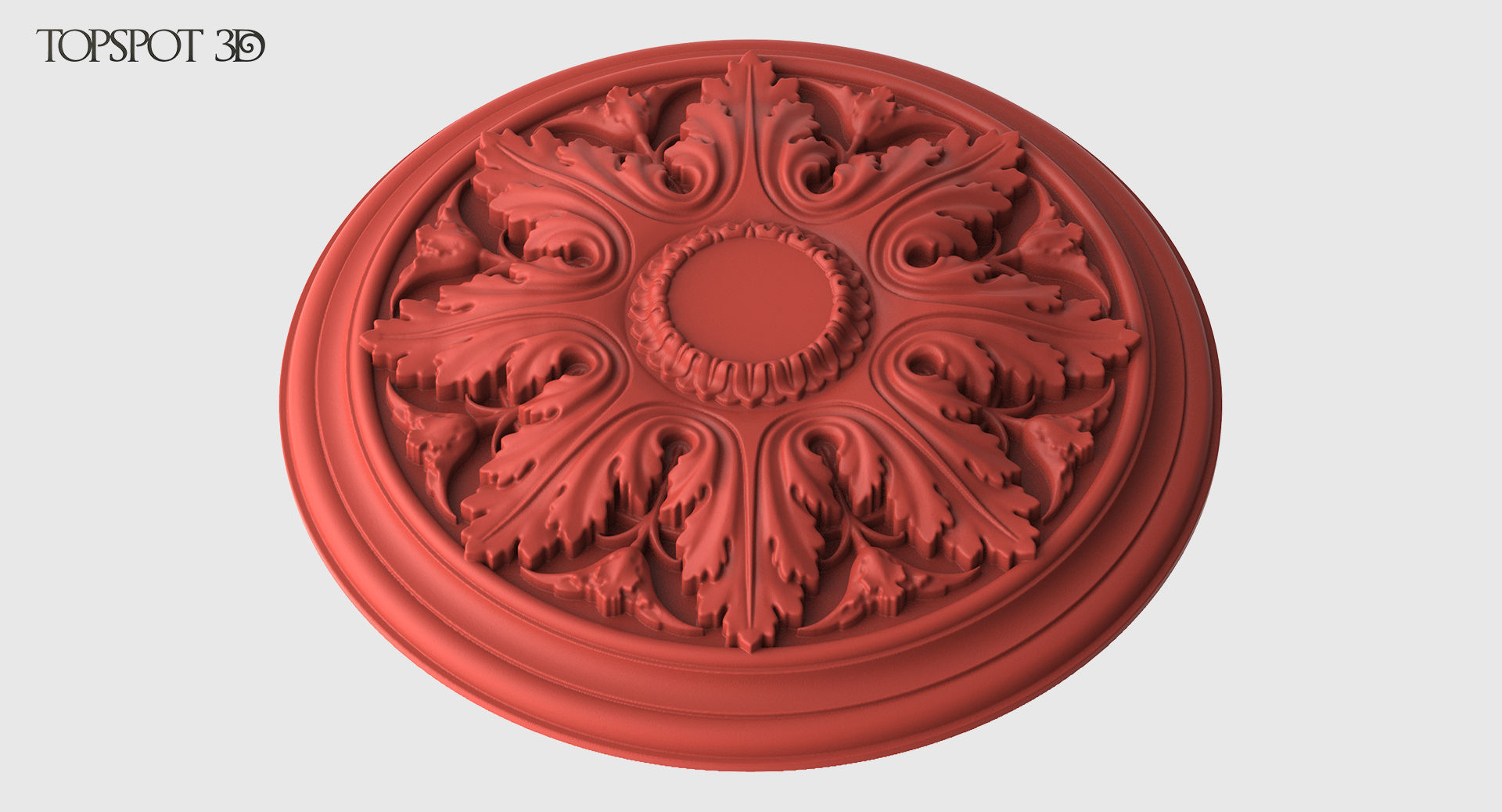 Renaissance Style Rosette 3D print model_24