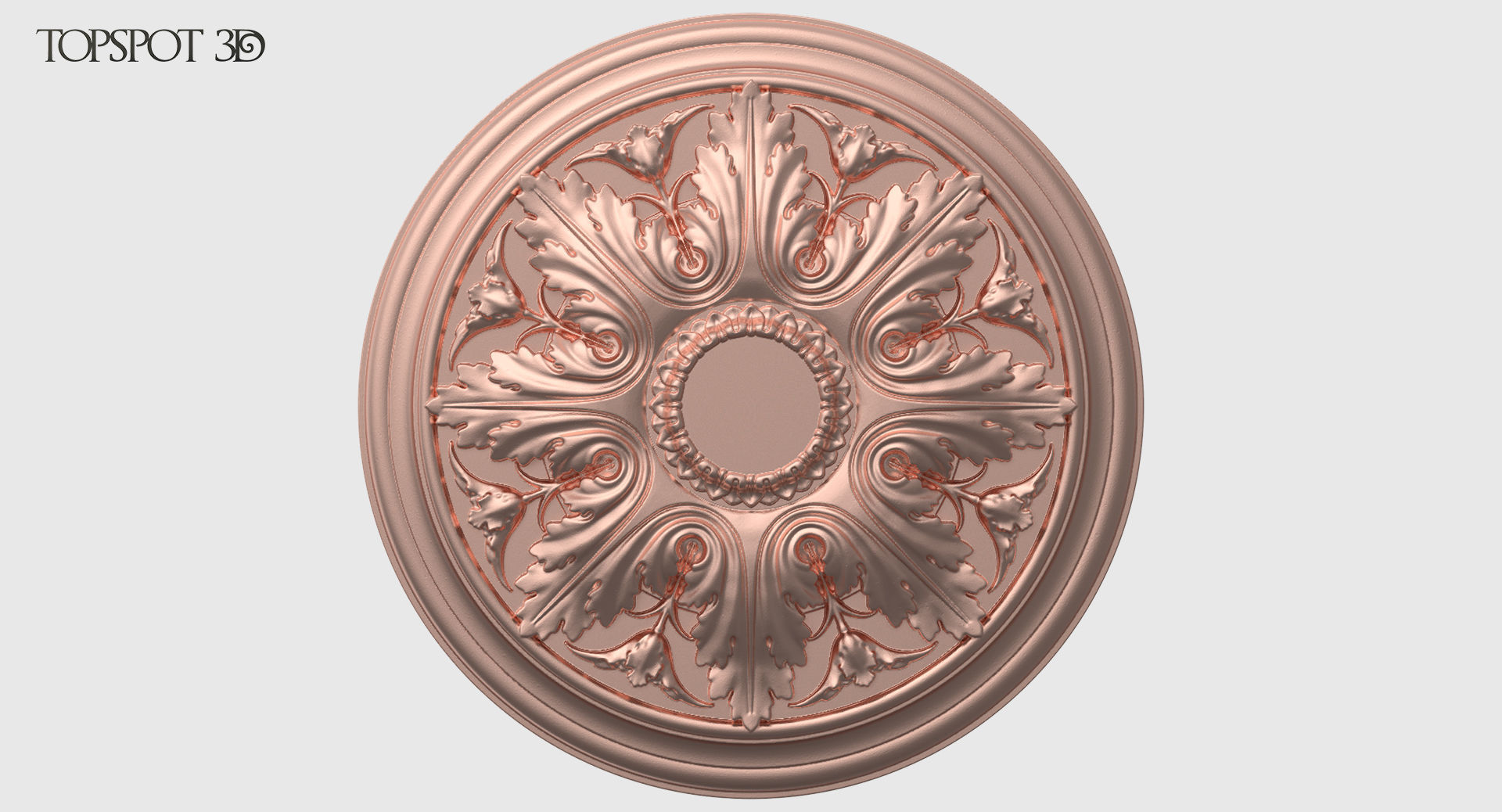 Renaissance Style Rosette 3D print model_11