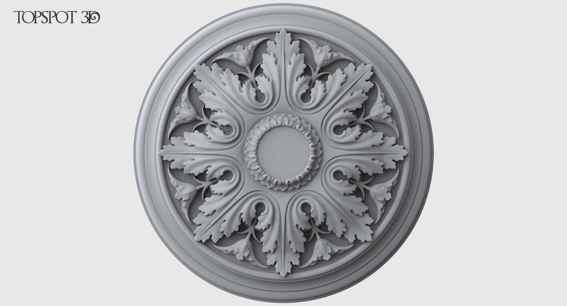 Renaissance Style Rosette 3D print model_17
