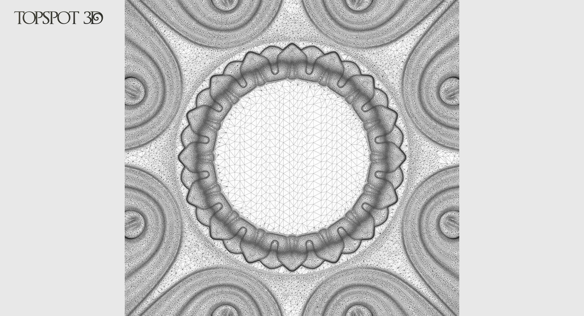 Renaissance Style Rosette 3D print model_7