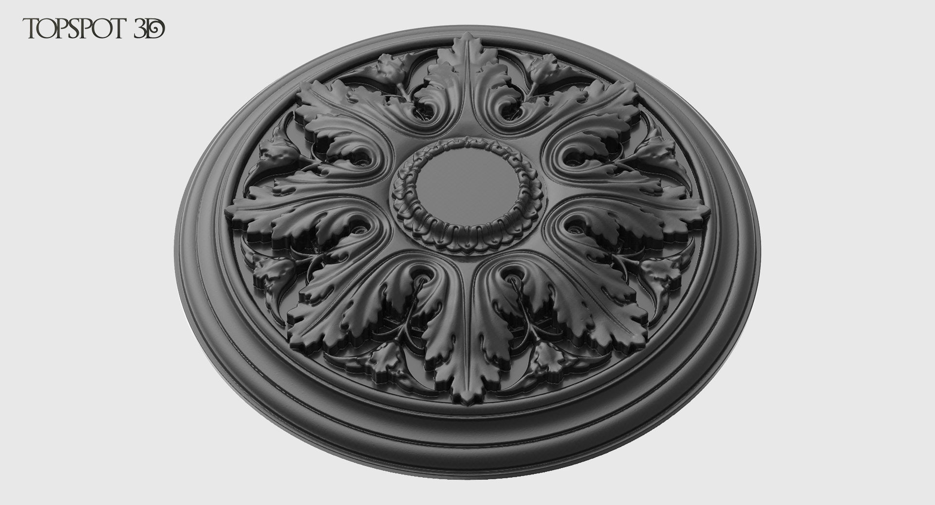 Renaissance Style Rosette 3D print model_25