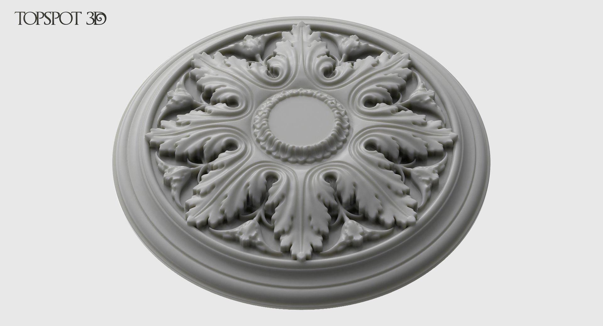 Renaissance Style Rosette 3D print model_27