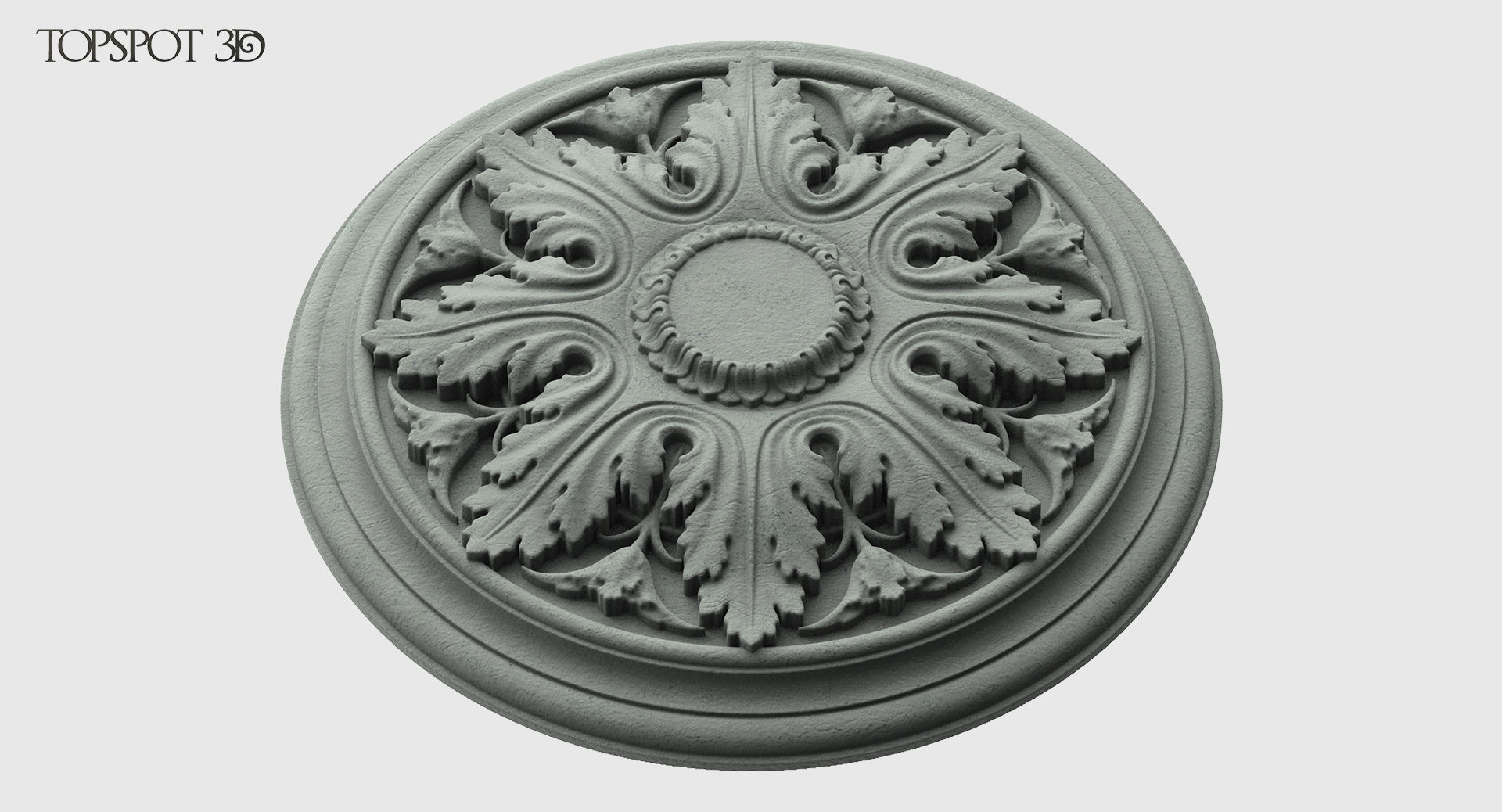 Renaissance Style Rosette 3D print model_28