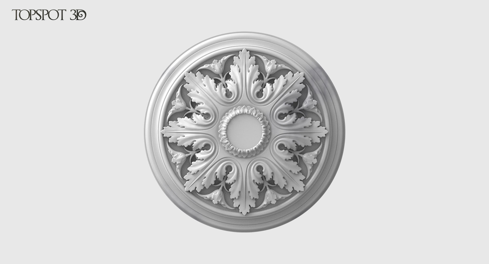 Renaissance Style Rosette 3D print model_5