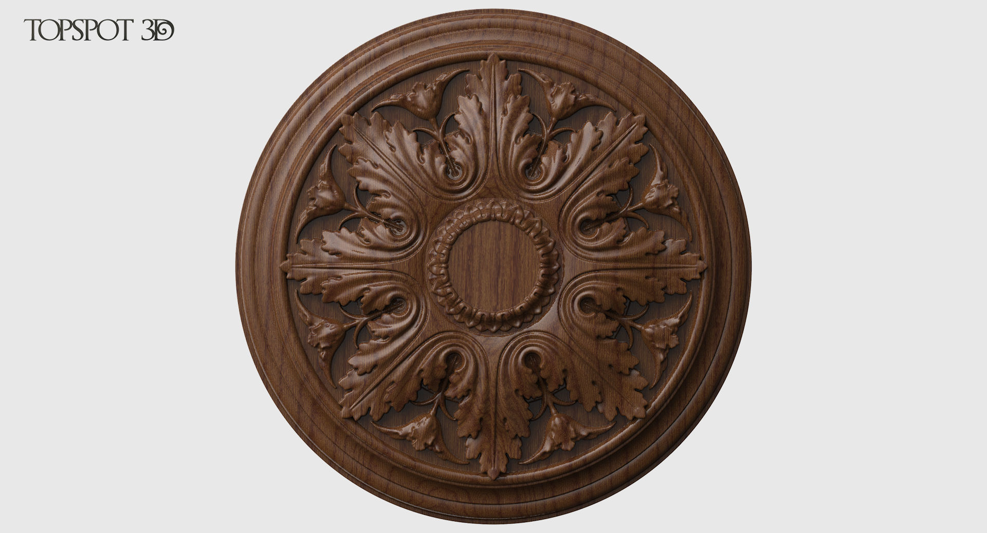Renaissance Style Rosette 3D print model_13