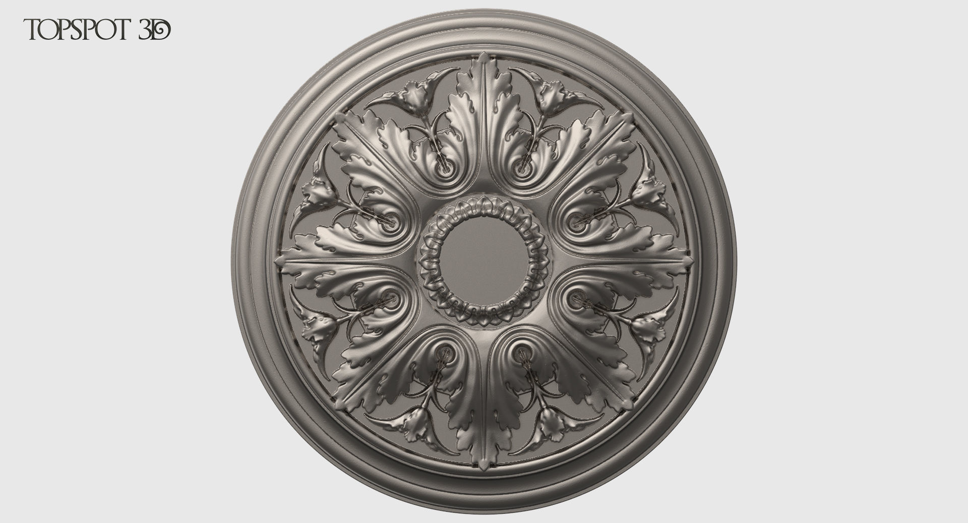 Renaissance Style Rosette 3D print model_20
