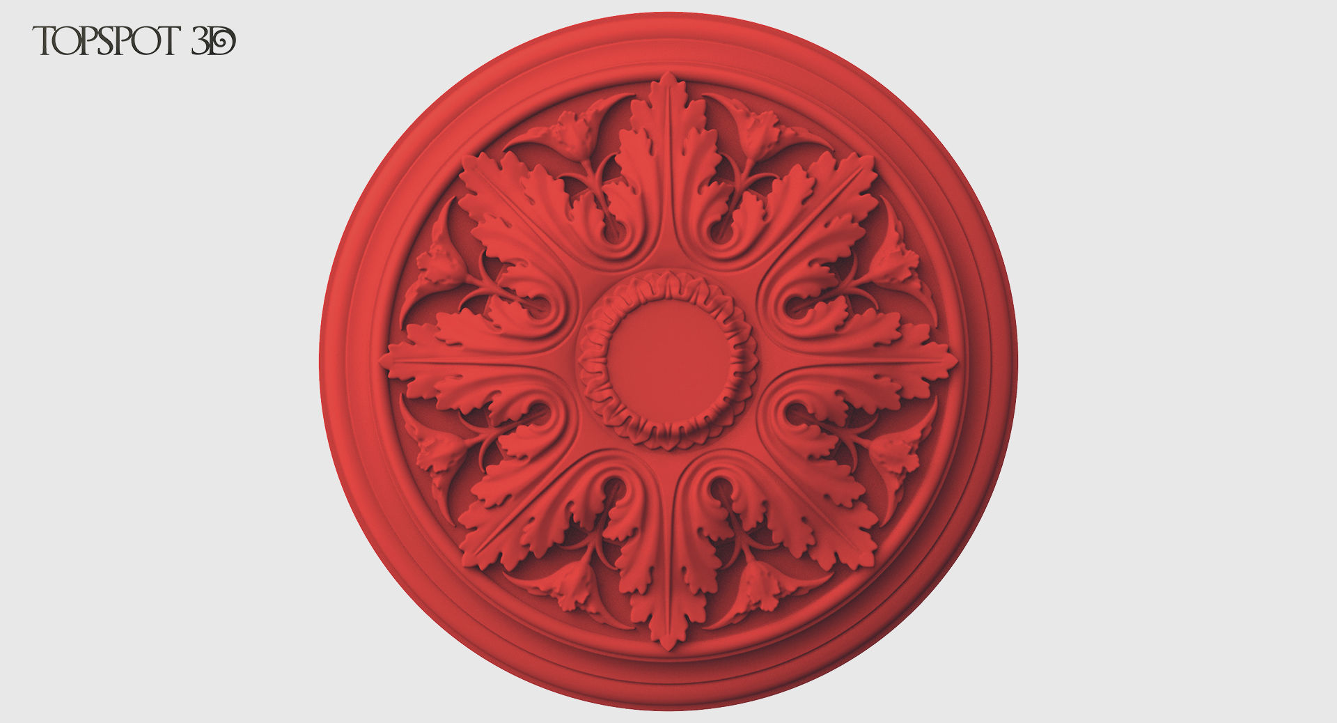 Renaissance Style Rosette 3D print model_16