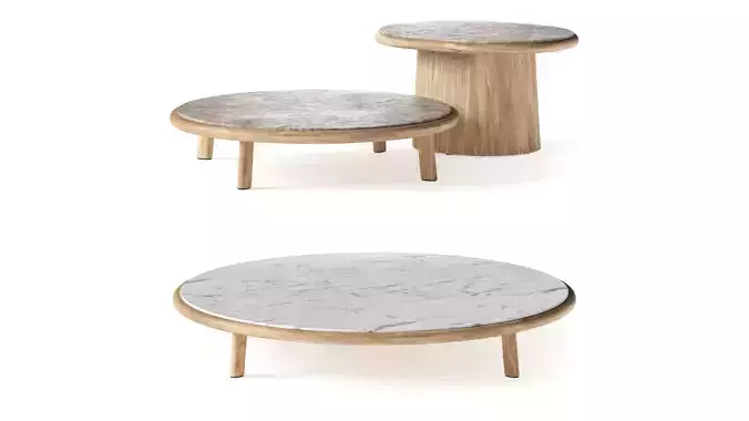 Kettal Giro Coffee Tables 3D model