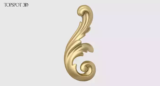 Acanthus Leaf Scroll Free 3D print model