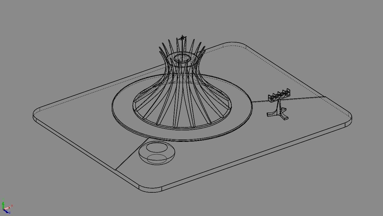 Catedral de Brasilia - 1 by 500 Scale - READY FOR 3D Print 3D print model_3