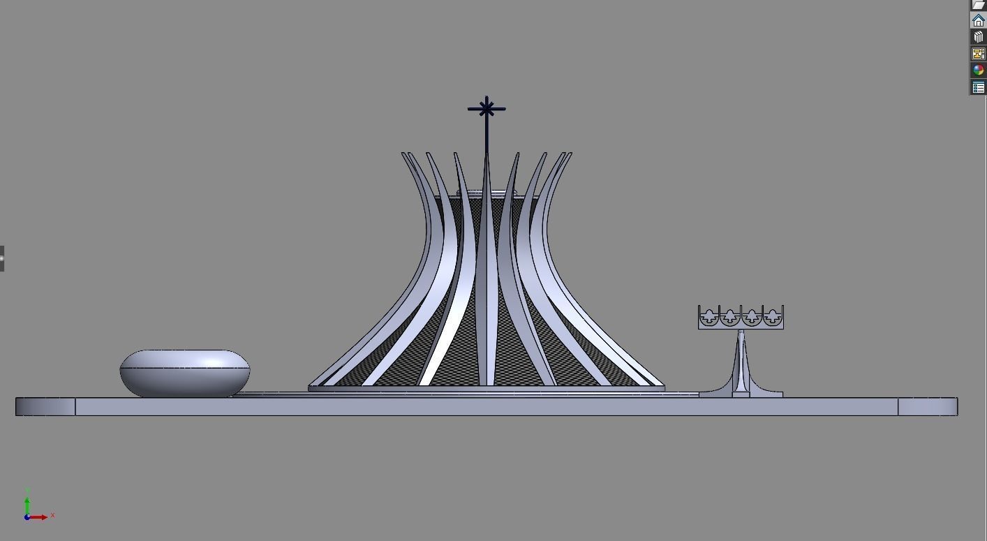 Catedral de Brasilia - 1 by 500 Scale - READY FOR 3D Print 3D print model_2