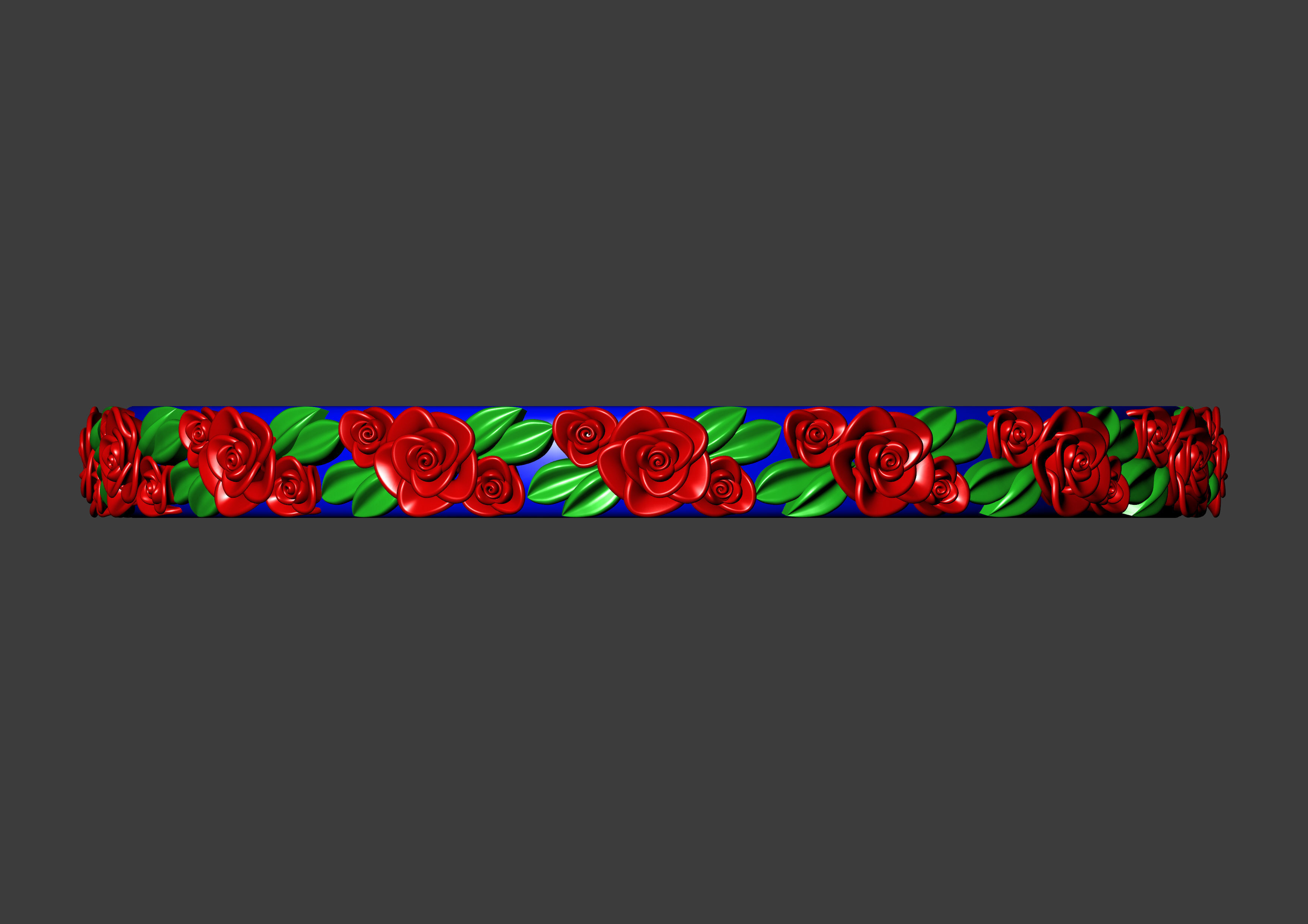 The Garden Of Roses Bangle 3D print model_27