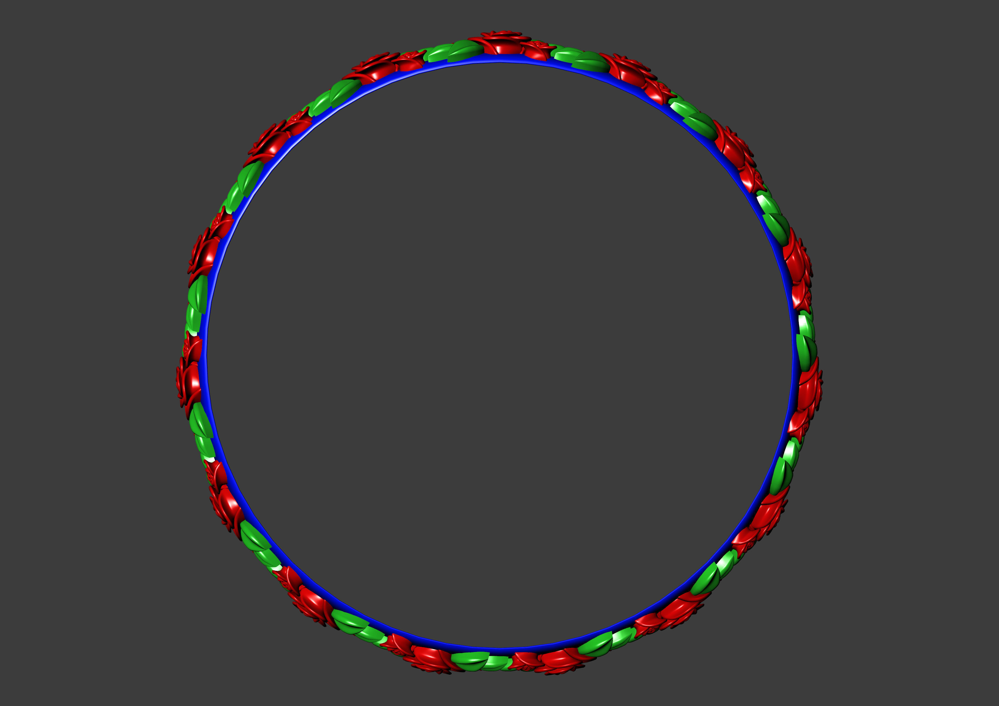 The Garden Of Roses Bangle 3D print model_22