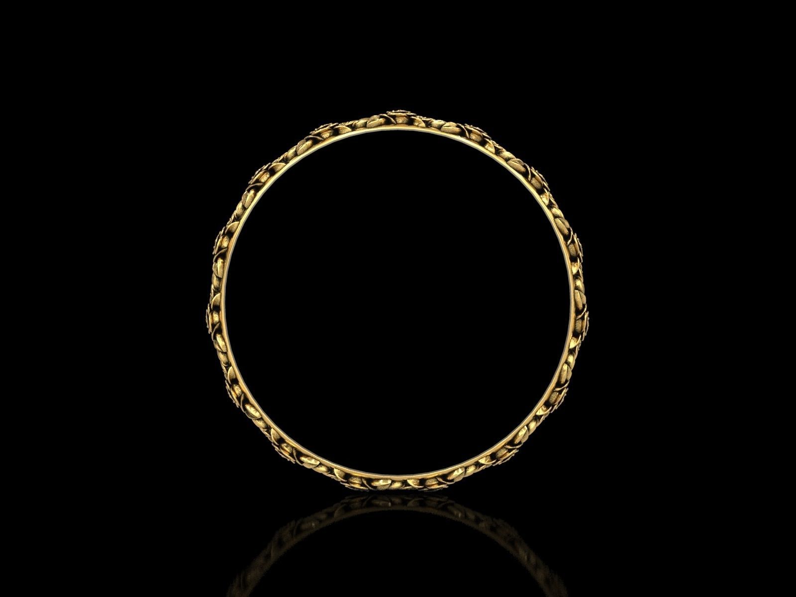 The Garden Of Roses Bangle 3D print model_10