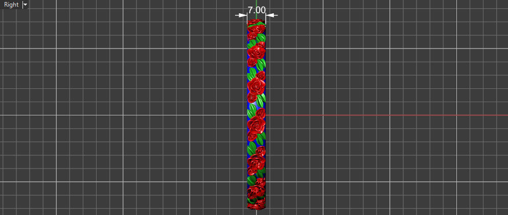 The Garden Of Roses Bangle 3D print model_24