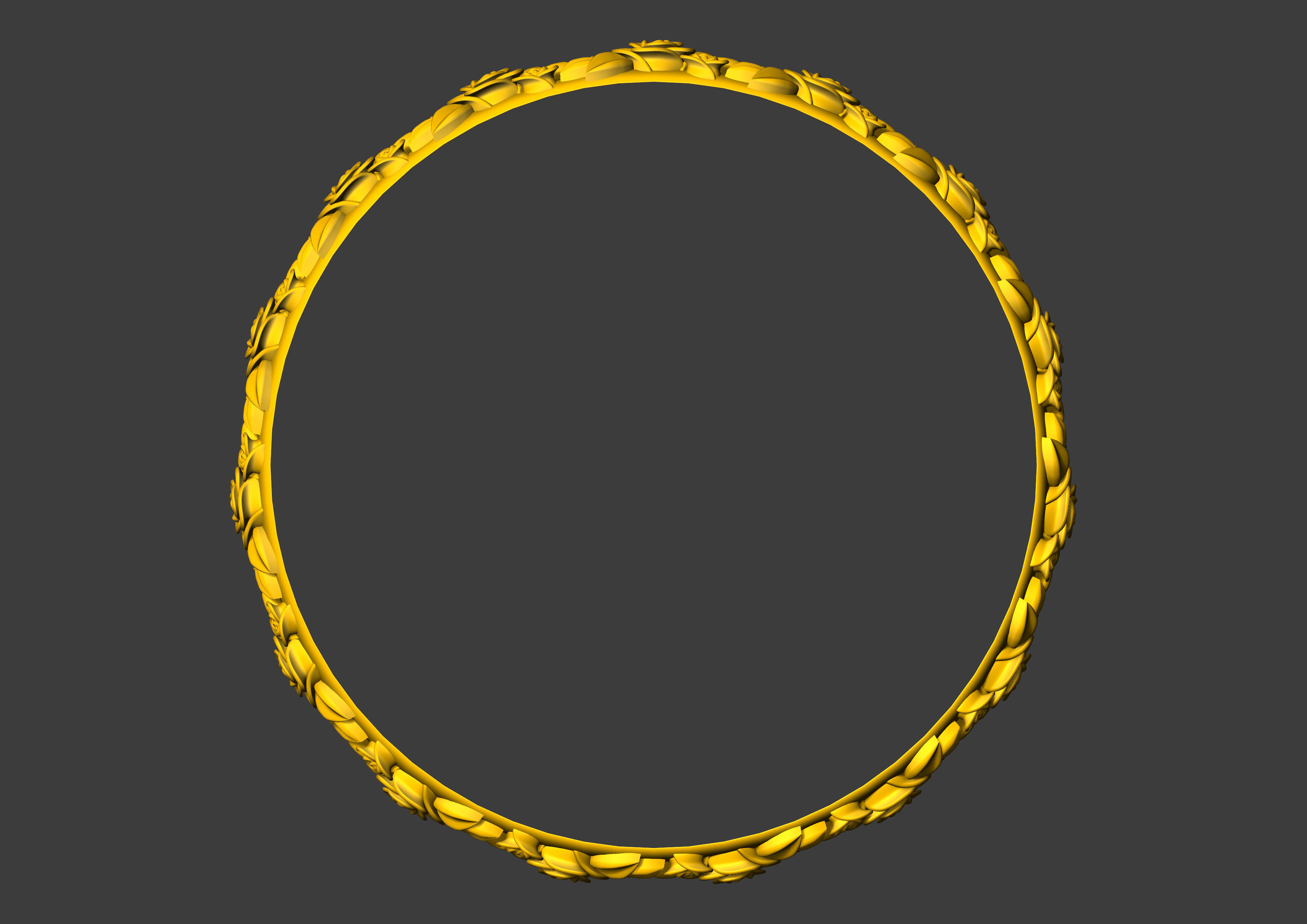 The Garden Of Roses Bangle 3D print model_19