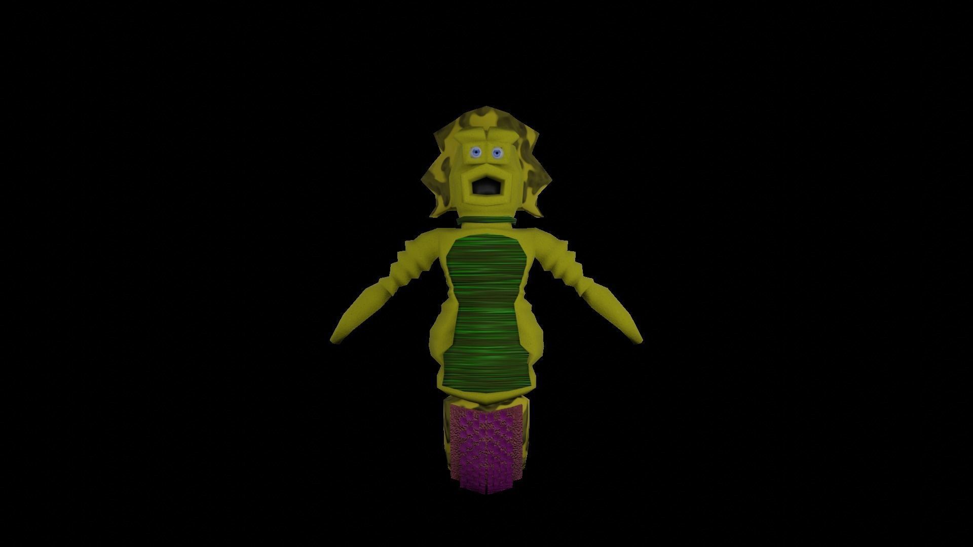 Alien Slug  Free 3D model_1