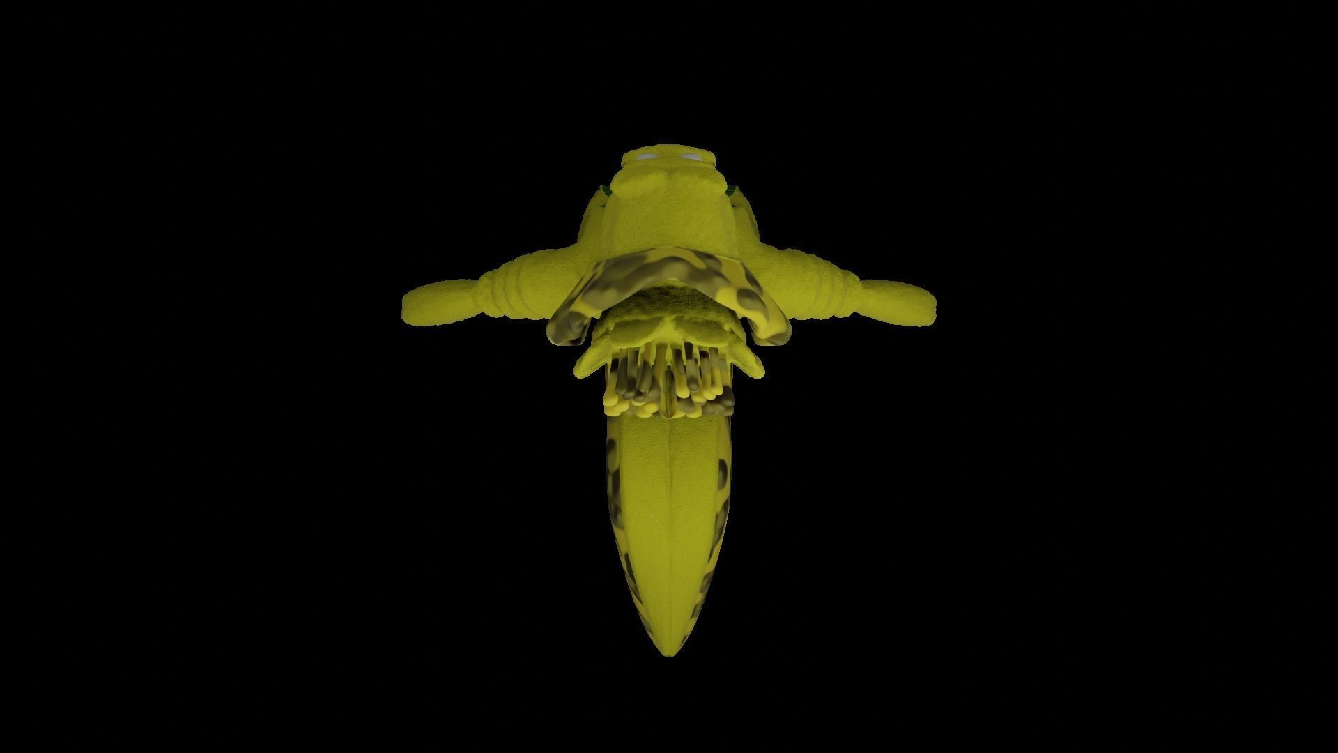 Alien Slug  Free 3D model_4