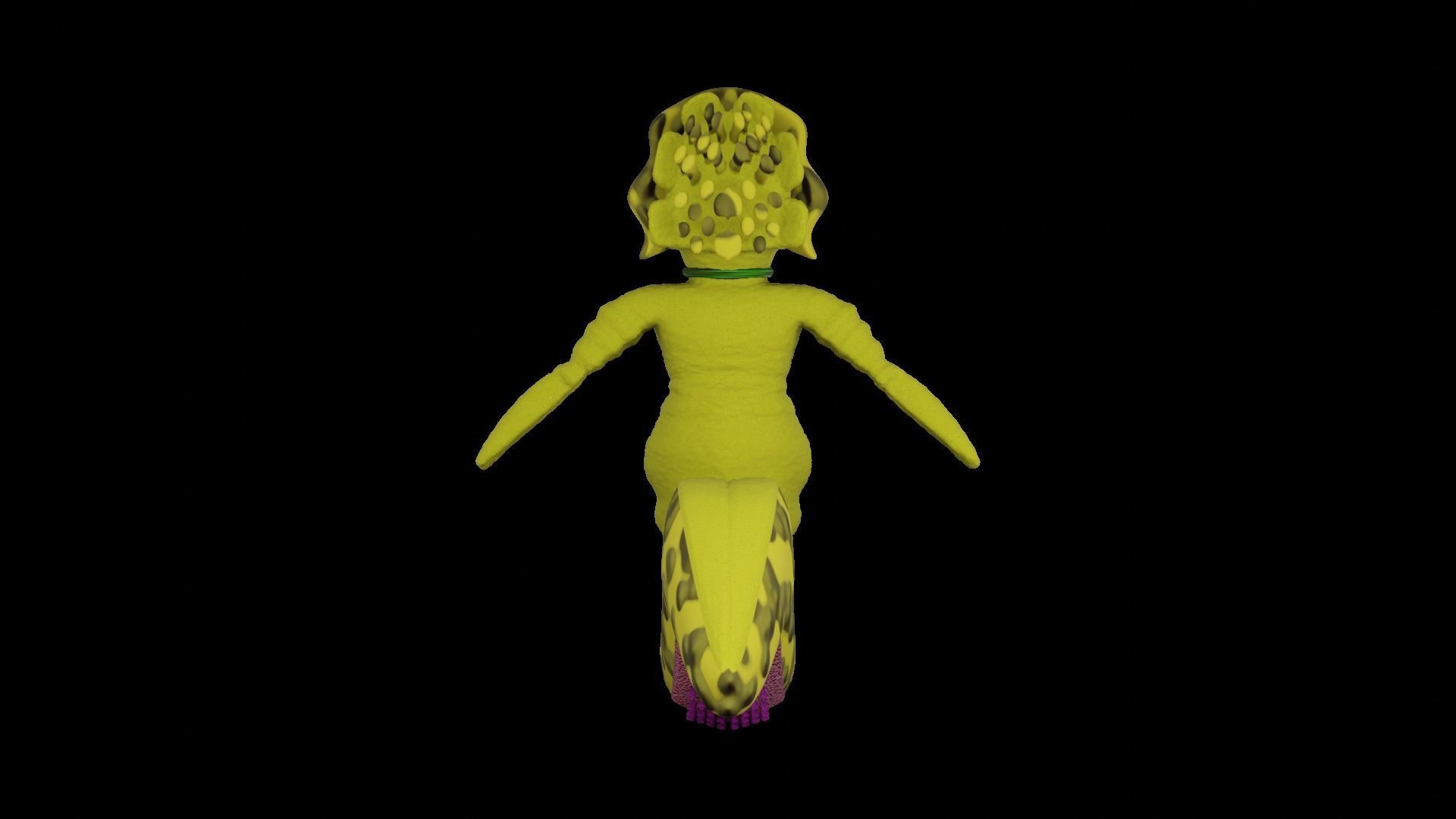 Alien Slug  Free 3D model_3