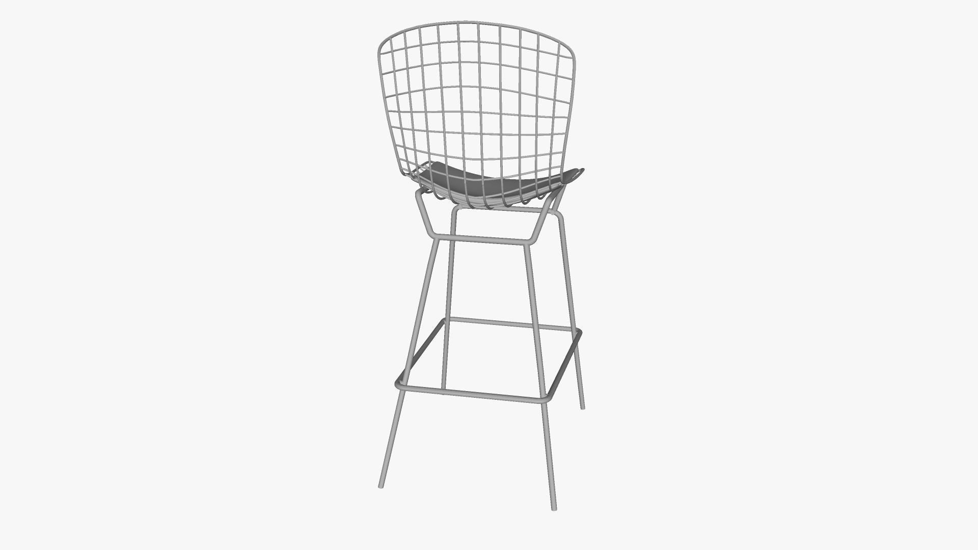 Bertoia Style Stool 3D model_15
