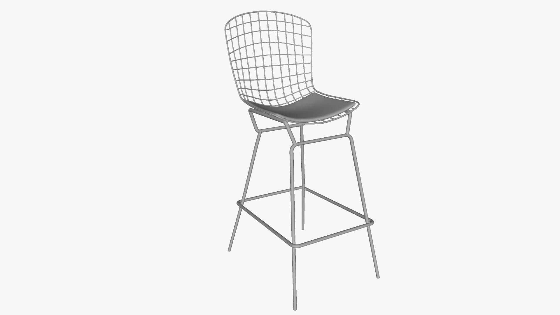 Bertoia Style Stool 3D model_31