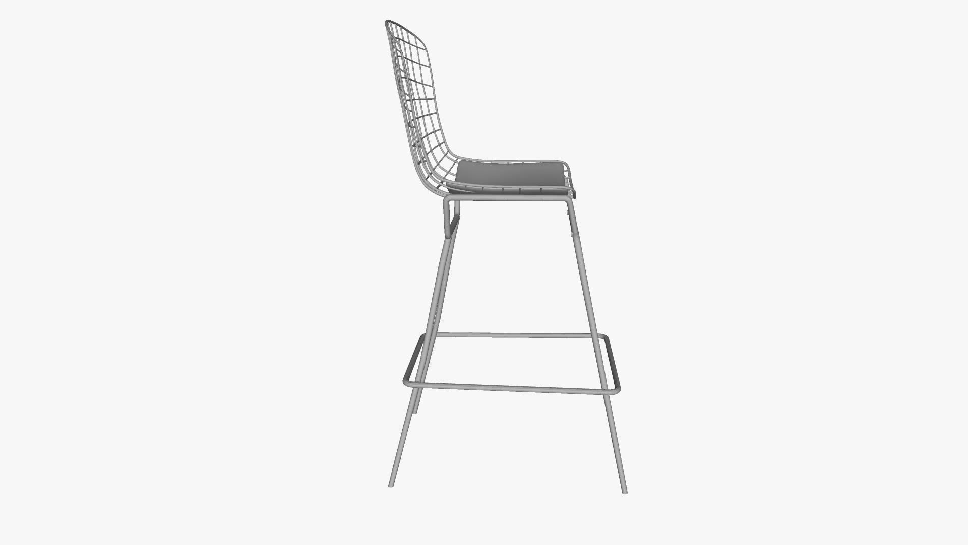 Bertoia Style Stool 3D model_6