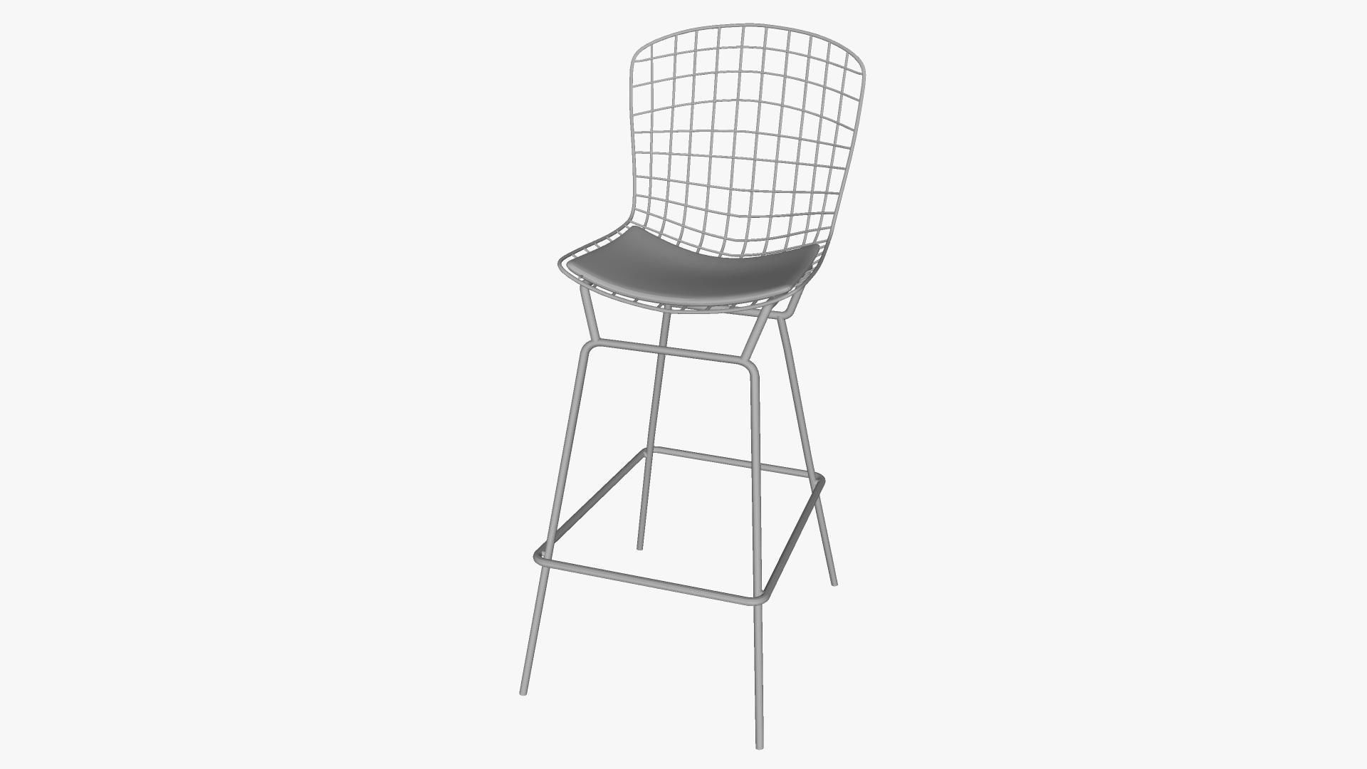 Bertoia Style Stool 3D model_28