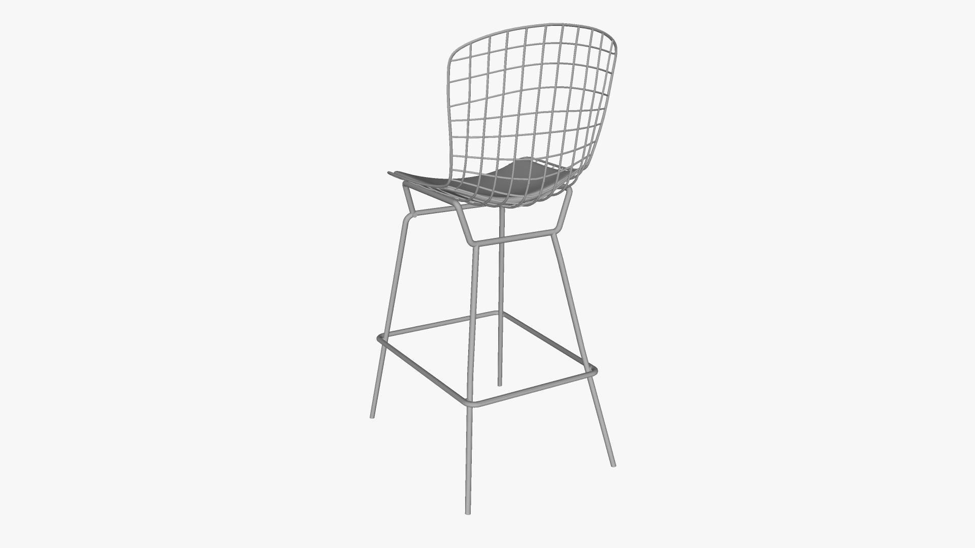 Bertoia Style Stool 3D model_18