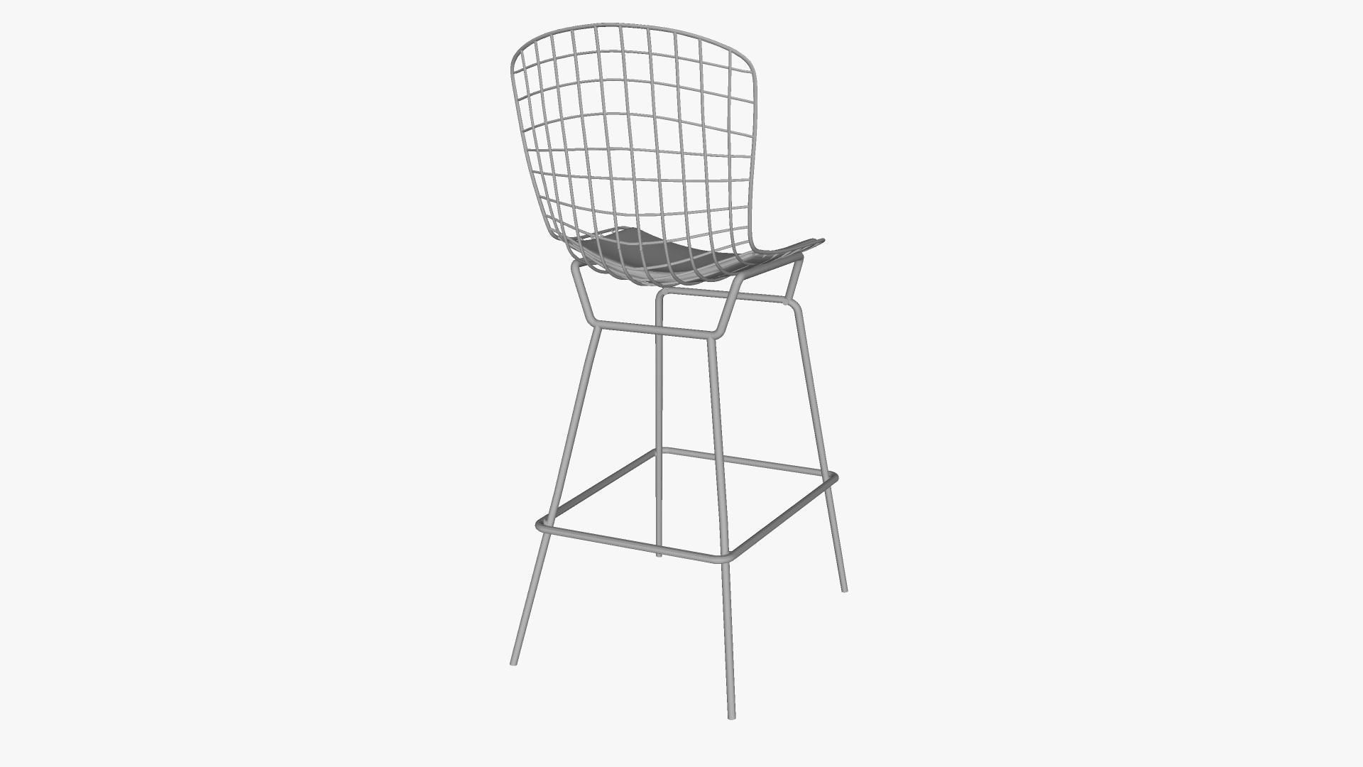 Bertoia Style Stool 3D model_14