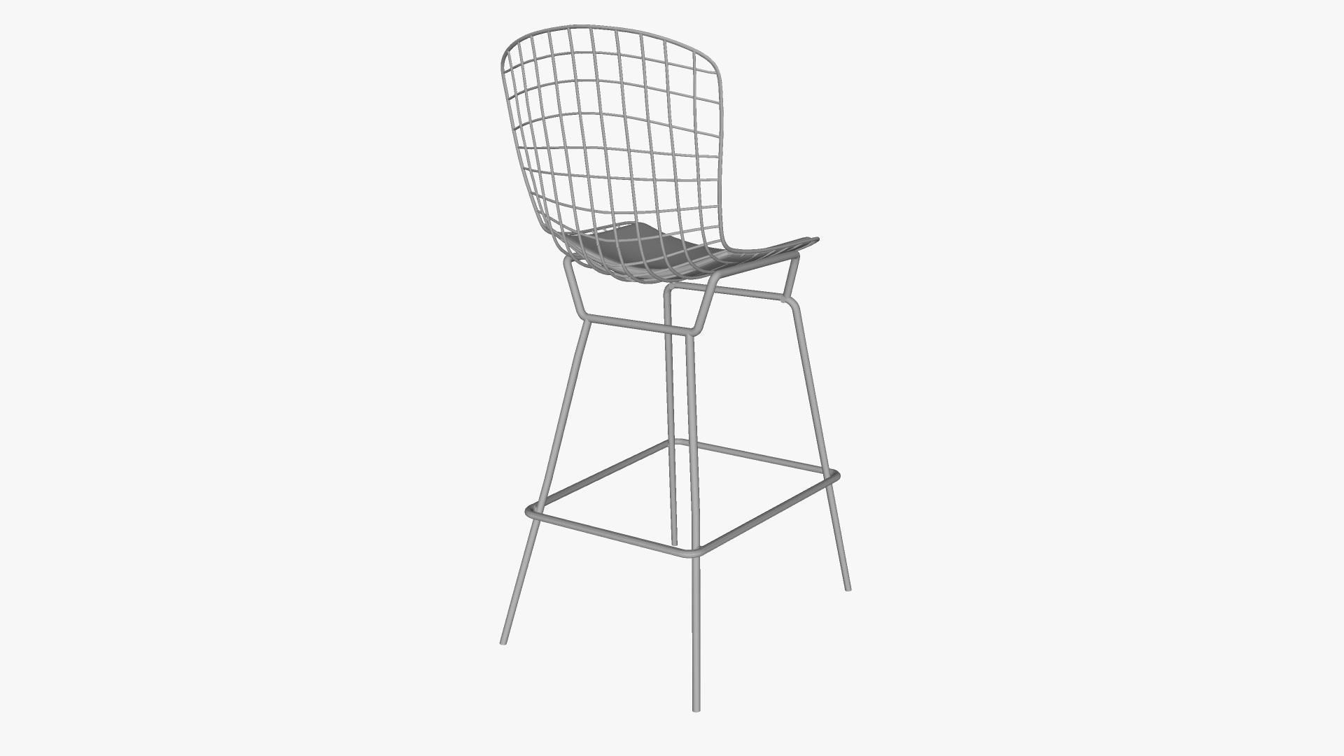 Bertoia Style Stool 3D model_13