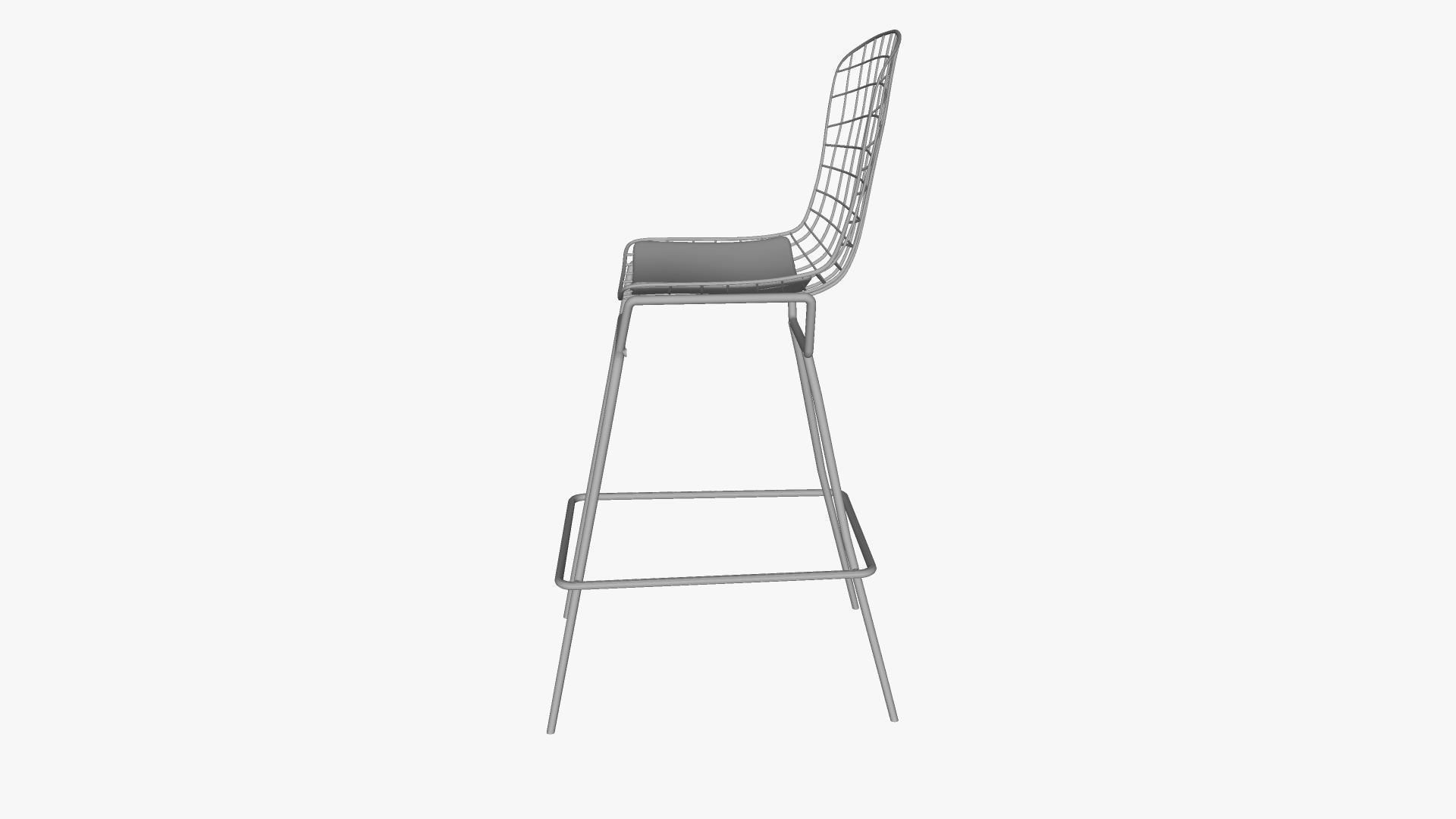 Bertoia Style Stool 3D model_23
