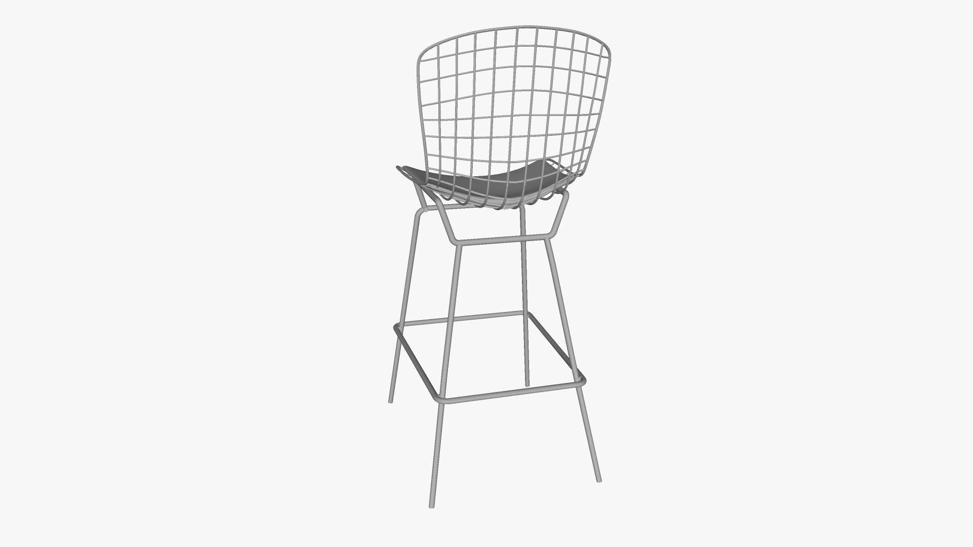 Bertoia Style Stool 3D model_17