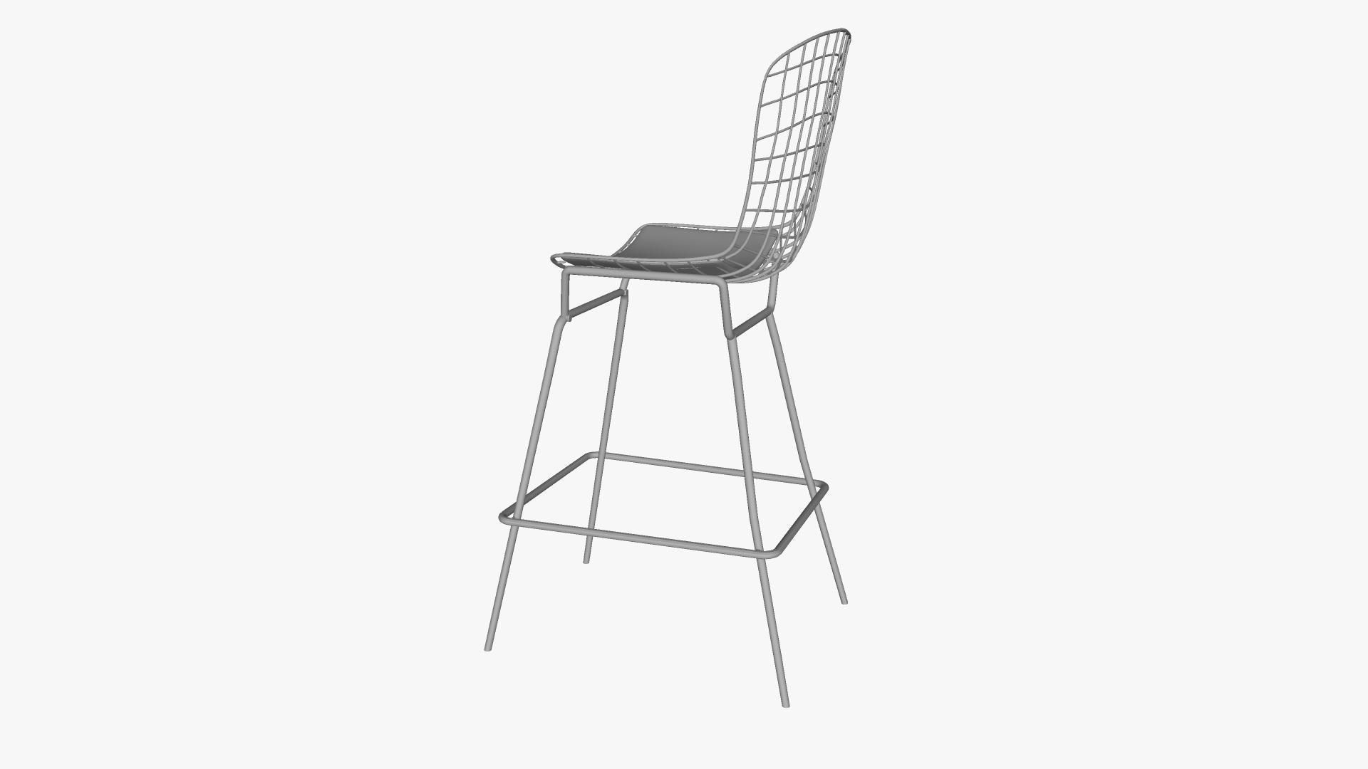 Bertoia Style Stool 3D model_21