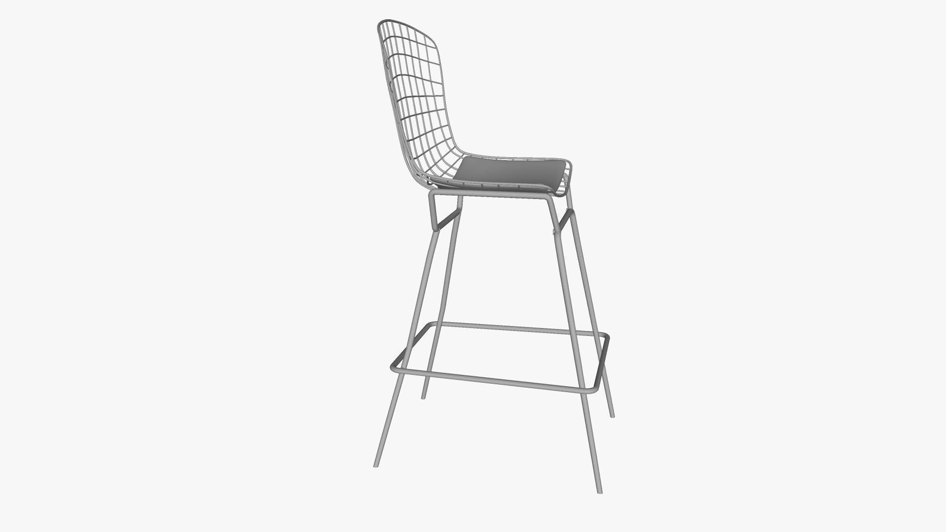 Bertoia Style Stool 3D model_5
