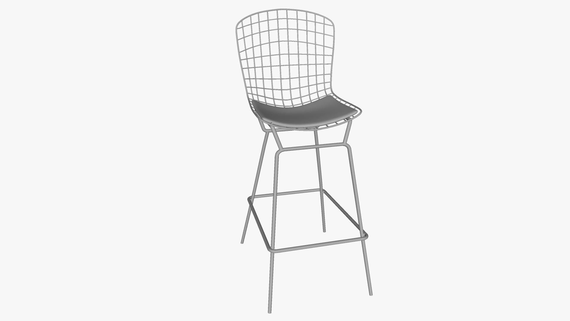 Bertoia Style Stool 3D model_30