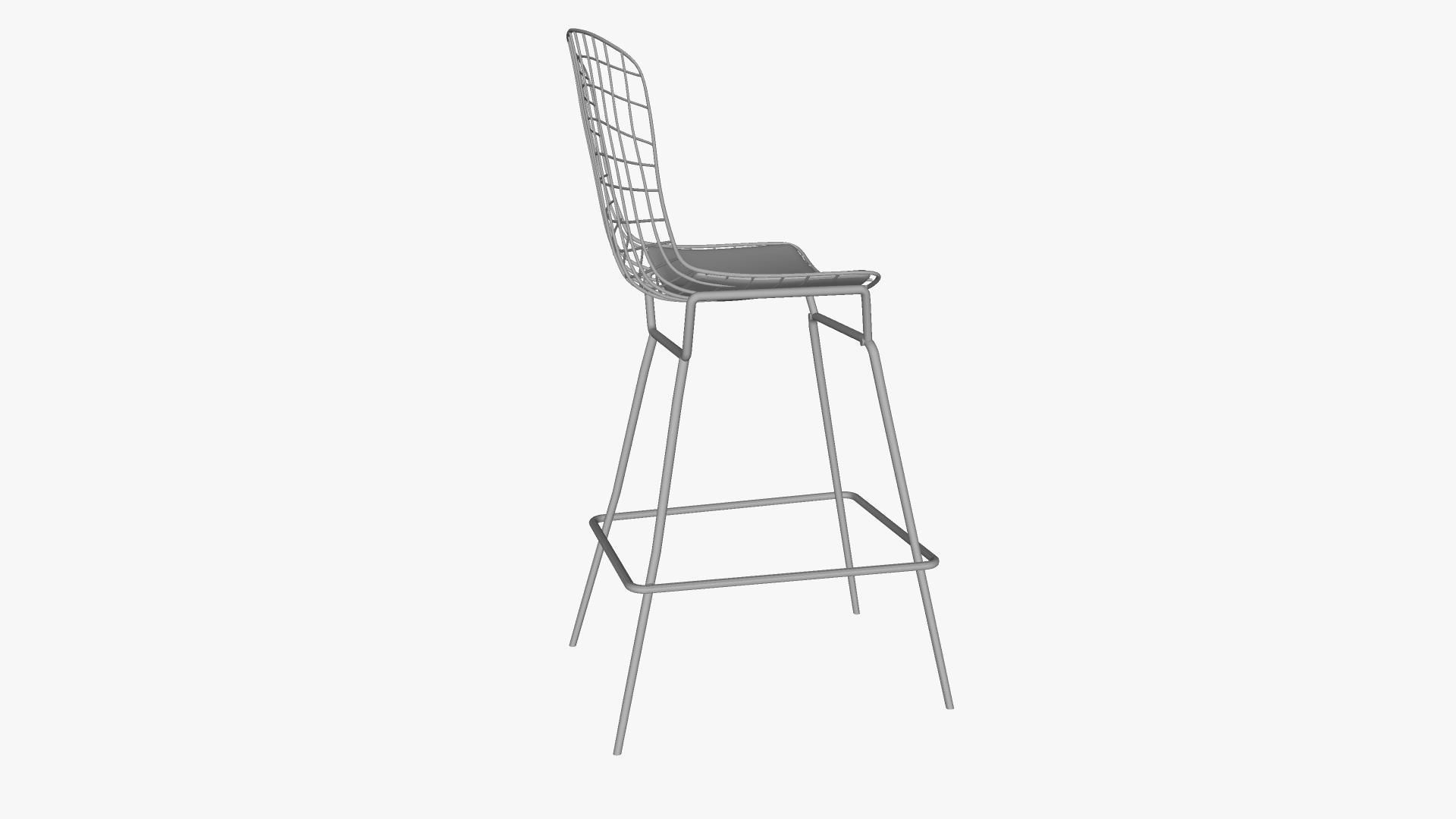 Bertoia Style Stool 3D model_8
